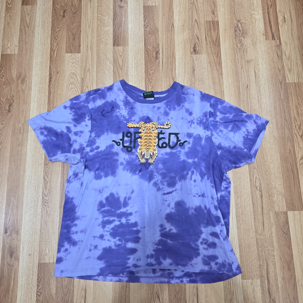 LRG Purple Tie-Dye Kids Tee with Tiger Design